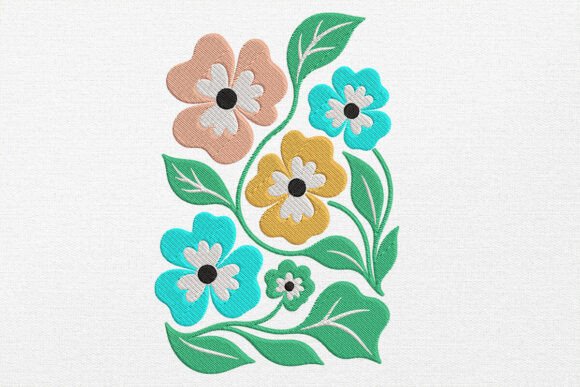 Boho Embroidery Flower Design for Holidays
