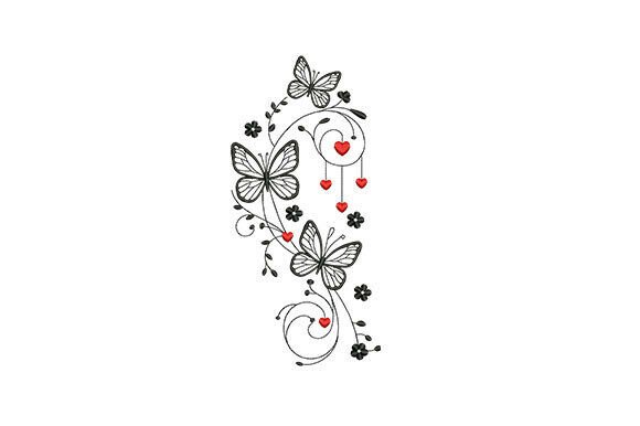 Butterfly Heart Embroidery: A Festive Touch