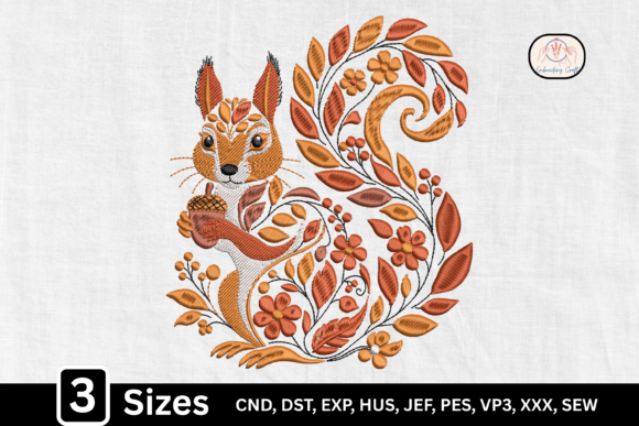 Charming Autumn Forest Woodland Squirrel