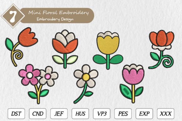 Charming Mini Floral Embroidery Bundle