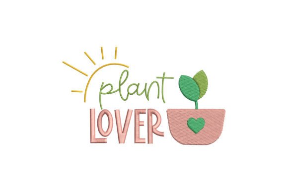 Charming Plant Lover for Seasonal Embroidery