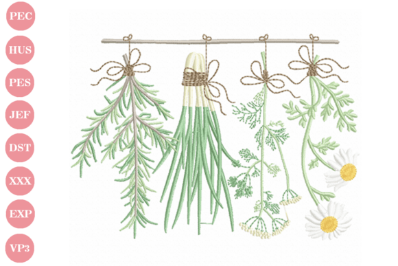 Elegant Hanging Herbs for Charming Kitchen Decor