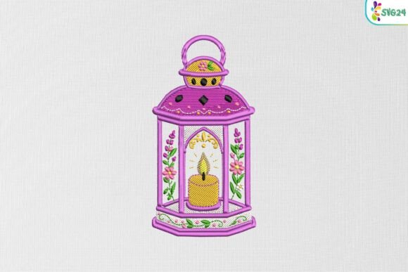 Elegant Ramadan Lantern Floral Candle Glow
