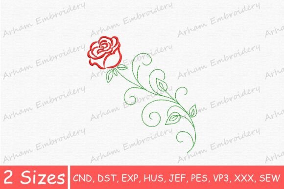 Elegant Rose Swirl: A Premium Embroidery Design