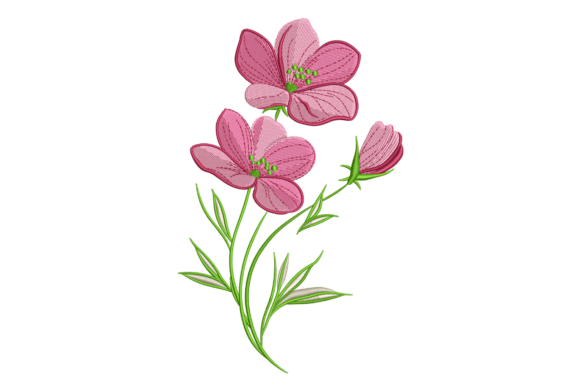 Graceful Delicate Pink Wildflower Stem