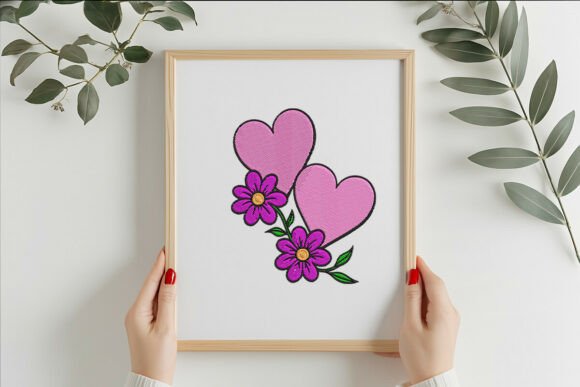 Love Flower Embroidery Design: A Versatile Accent