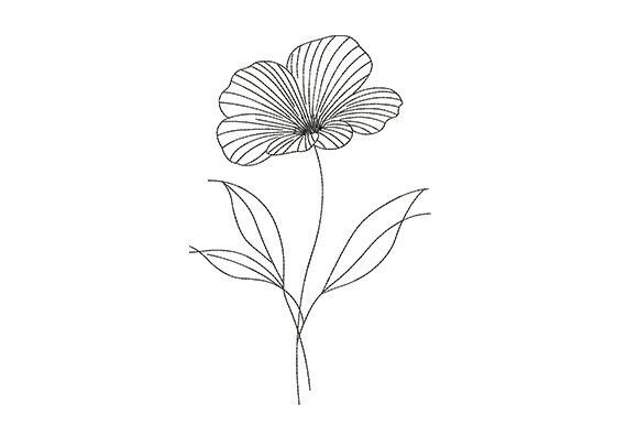 Minimalist Line Flower: A Versatile Design