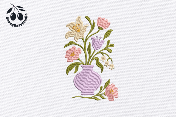 Pastel Floral Vase: A Delicate Branding Choice