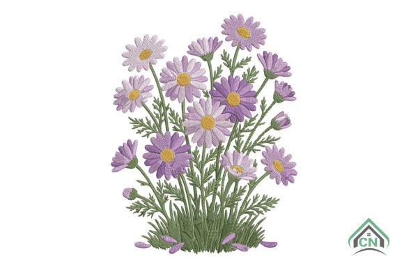 Purple Daisy Flower Embroidery: A Vibrant Addition