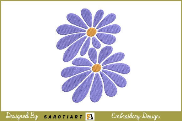 Single Flower Embroidery Design for Business