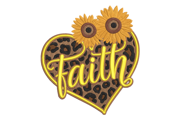 Stitching Sunflower Leopard Heart: A Designer's Take